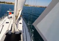 barcha a vela vela anteriore genova barca a vela ponte albero sartiame yacht a vela
